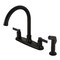 Kingston Brass FB7790NDLSP 8-Inch Centerset Kitchen Faucet with Sprayer, Matte Black FB7790NDLSP - alternate 1